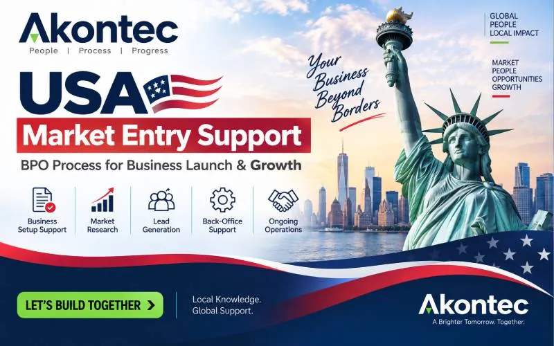 USA Market Entry Support — domestic voice BPO project, by Akontec